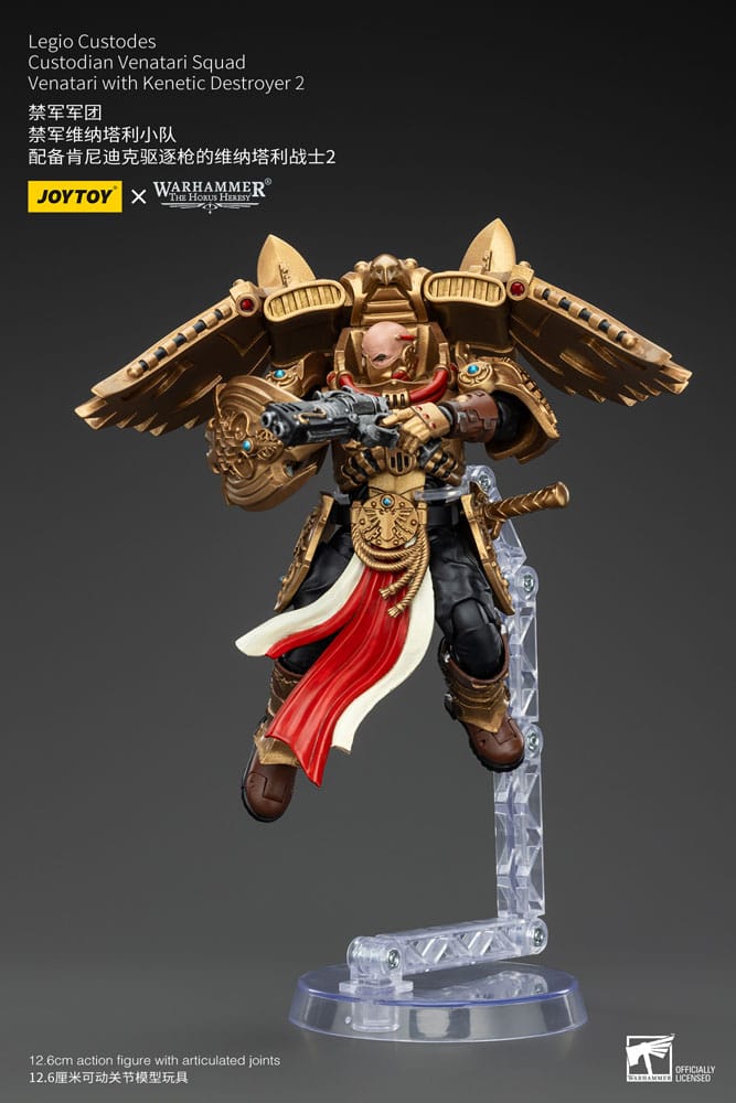 Warhammer the Horus Heresy Action Figuur 1/18 Legio Custodes Custodian Venatari Squad Venatari met Kenetic Destroyer 2 13 cm