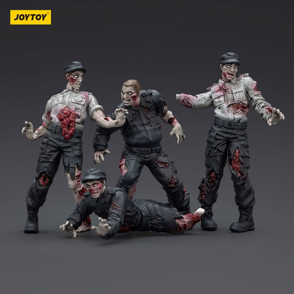 Zombie Dark Source Actiefiguren 4-Pack Beveiligers 8 cm