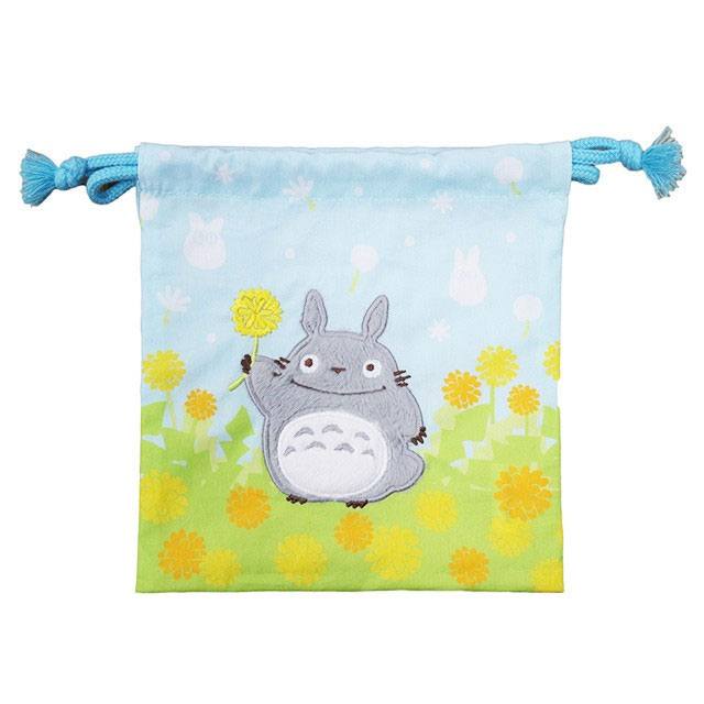 Mijn buurman totoro wasserij opbergtas totoro met bloemen 20 x 19 cm