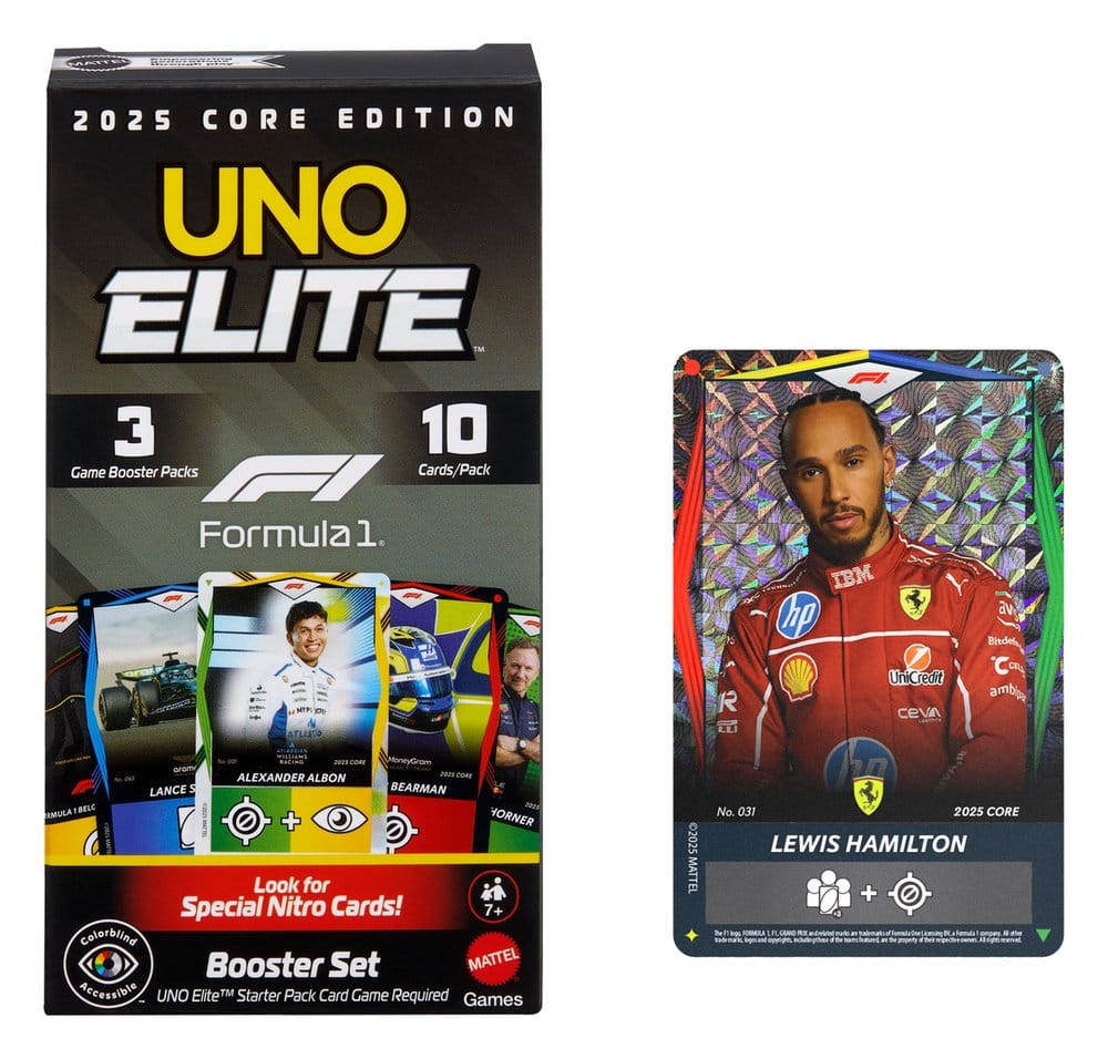Formule 1 UNO-kaartspel Elite F1 boosterset
