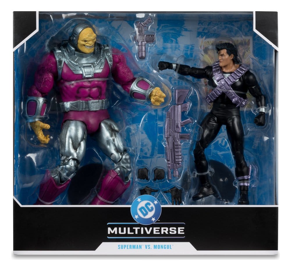 DC Multiverse Megafig-actiefiguur, 2-pack Mongul vs Superman (Return of Superman) 25 cm