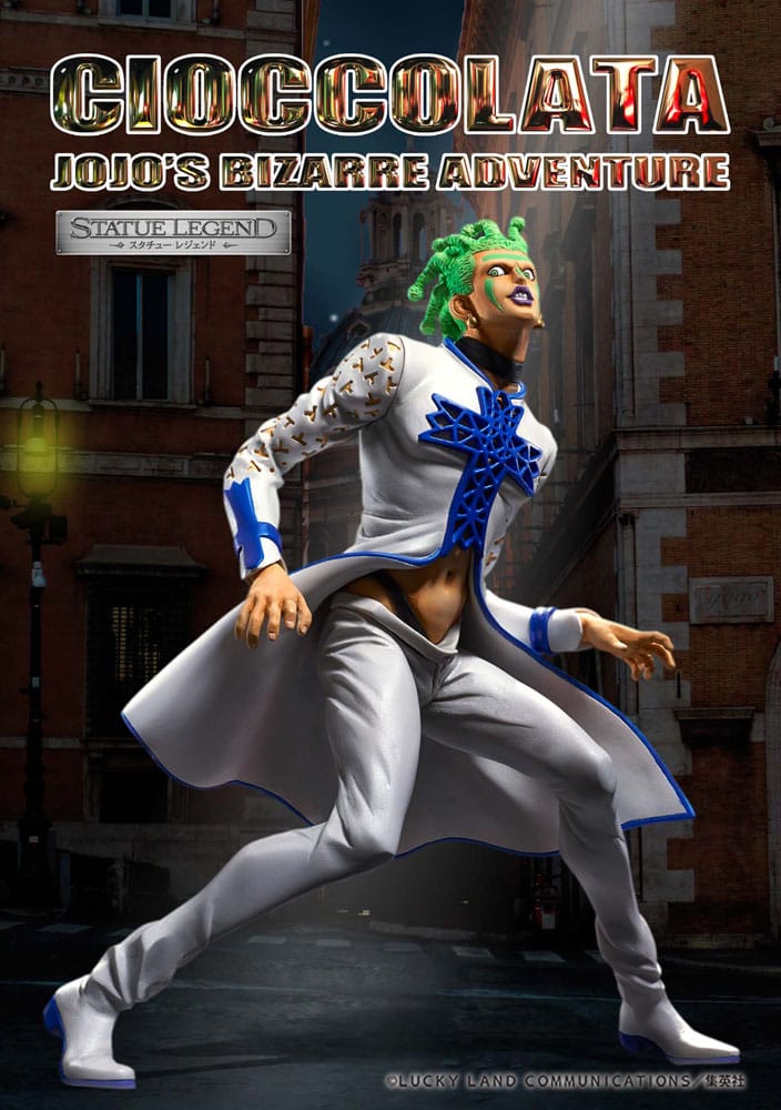 JoJo's bizarre avontuur deel 5 gouden windstandbeeld legende PVC standbeeld cioccolata 17 cm