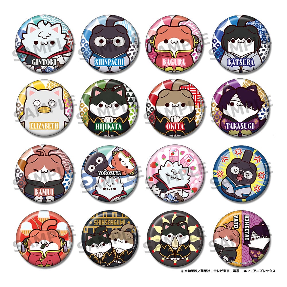 Gintama Mega Cat-project Nyantama! Pins 3 cm Blind Box Assortiment (16)