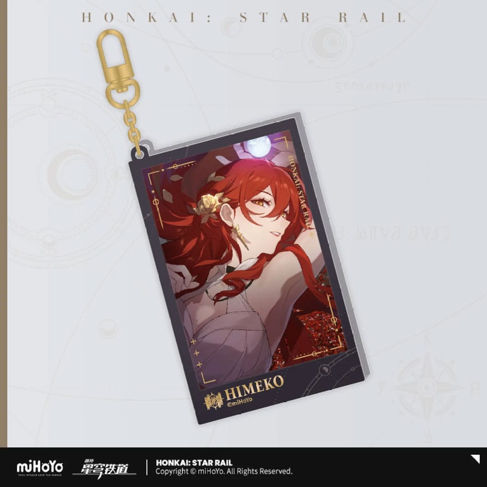 Honkai: Star Rail Countdown Departure Series Acryl sleutelhanger Himeko Glitter 9 cm