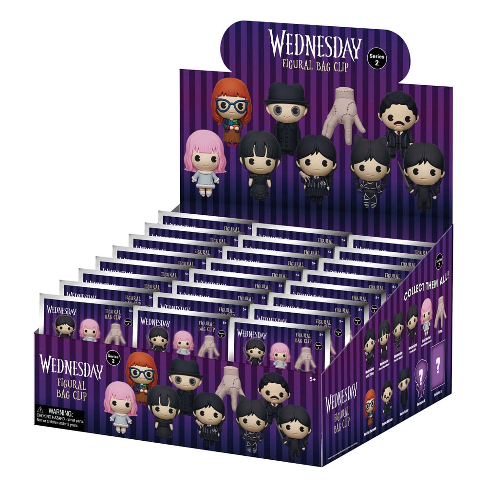 Woensdag 3D PVC Bag Clips Series 2 Display (24)