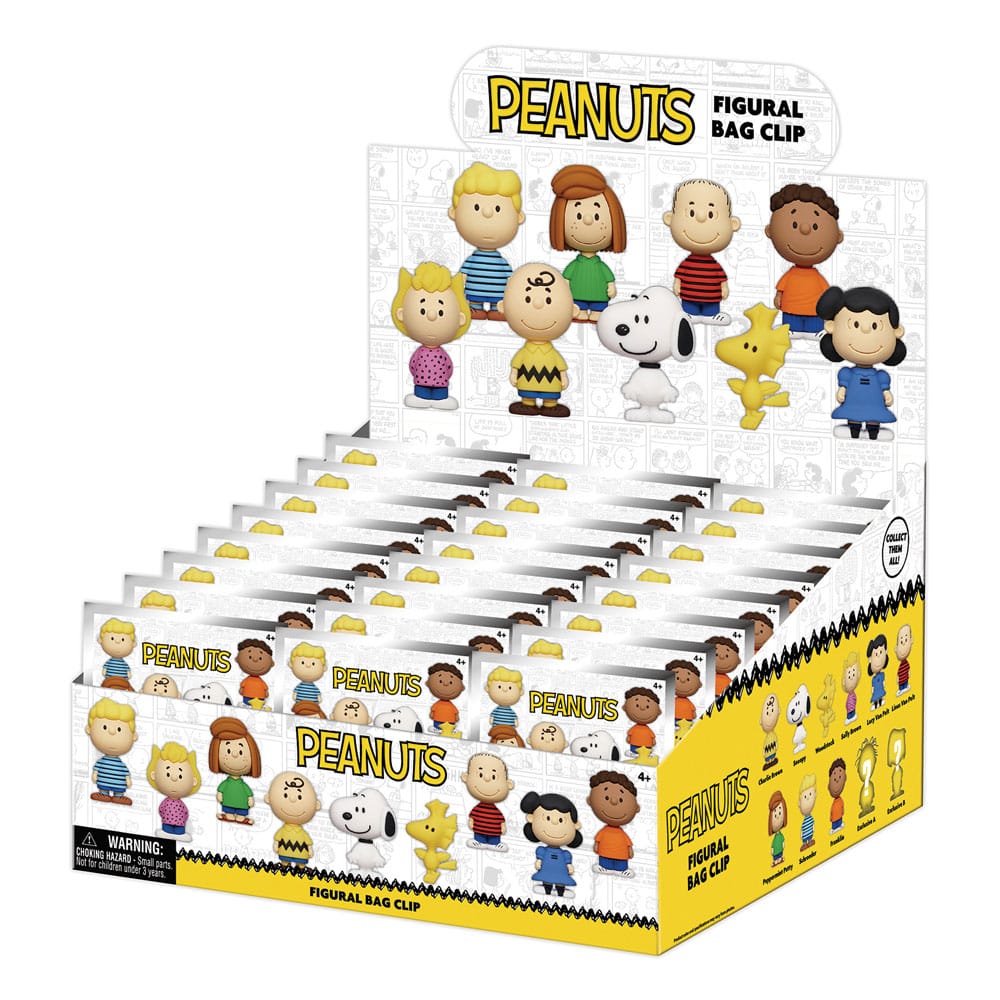 Peanuts 3D PVC Zakclips Snoopy Serie 1 Display (24)