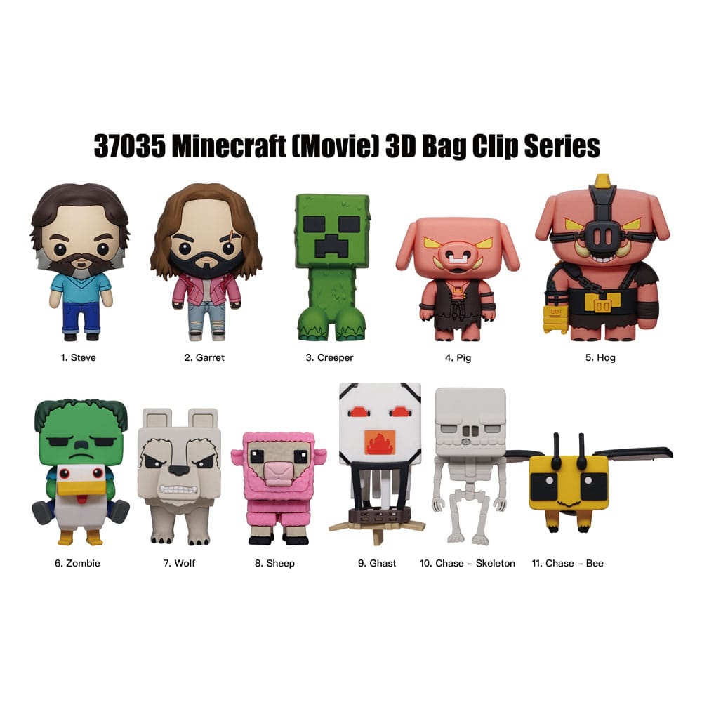 Minecraft 3D PVC-tasclips Serie 1-display (24)
