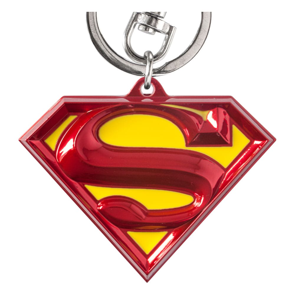 DC Pewter-sleutelhanger Superman-logo gekleurd