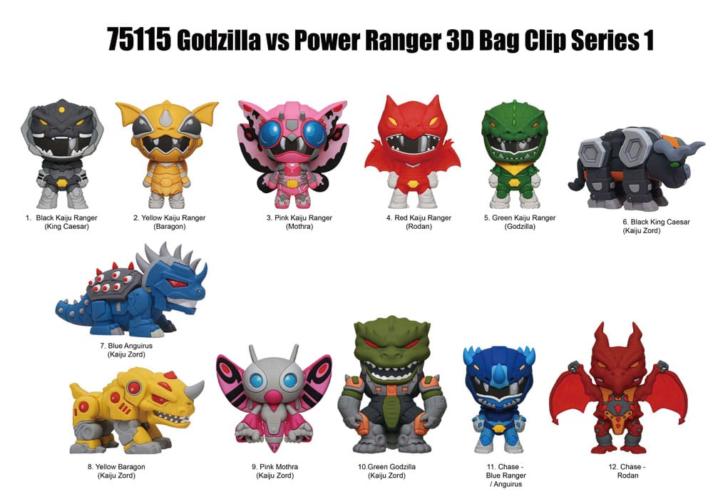 Godzilla vs. Power Rangers 3D PVC-tasclips Serie 1-display (24)