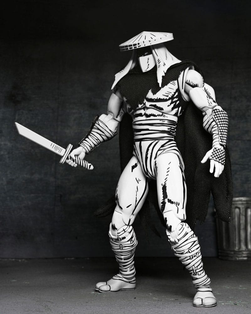 Teenage Mutant Ninja Turtles Actiefiguur Foot Assassin Zwart en Wit 18 cm