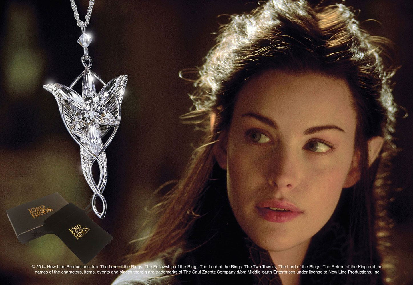 Lord of the Rings hanger Arwen's Evenstar (verzilverd)
