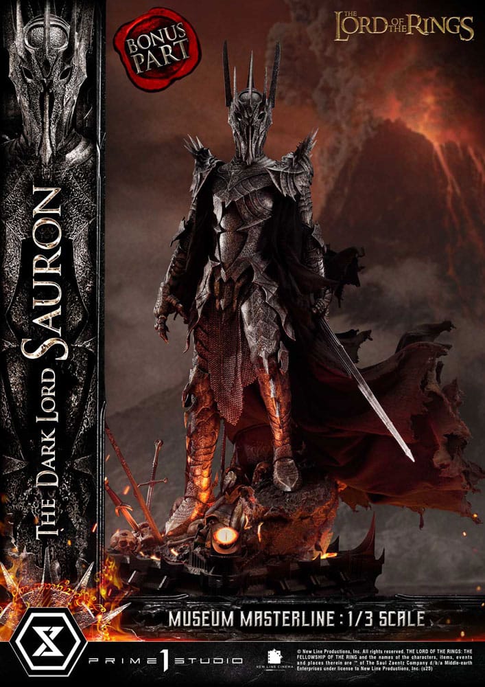 Lord of the Rings Museum Masterline Series Standbeeld 1/3 The Dark Lord Sauron Bonusversie 117 cm