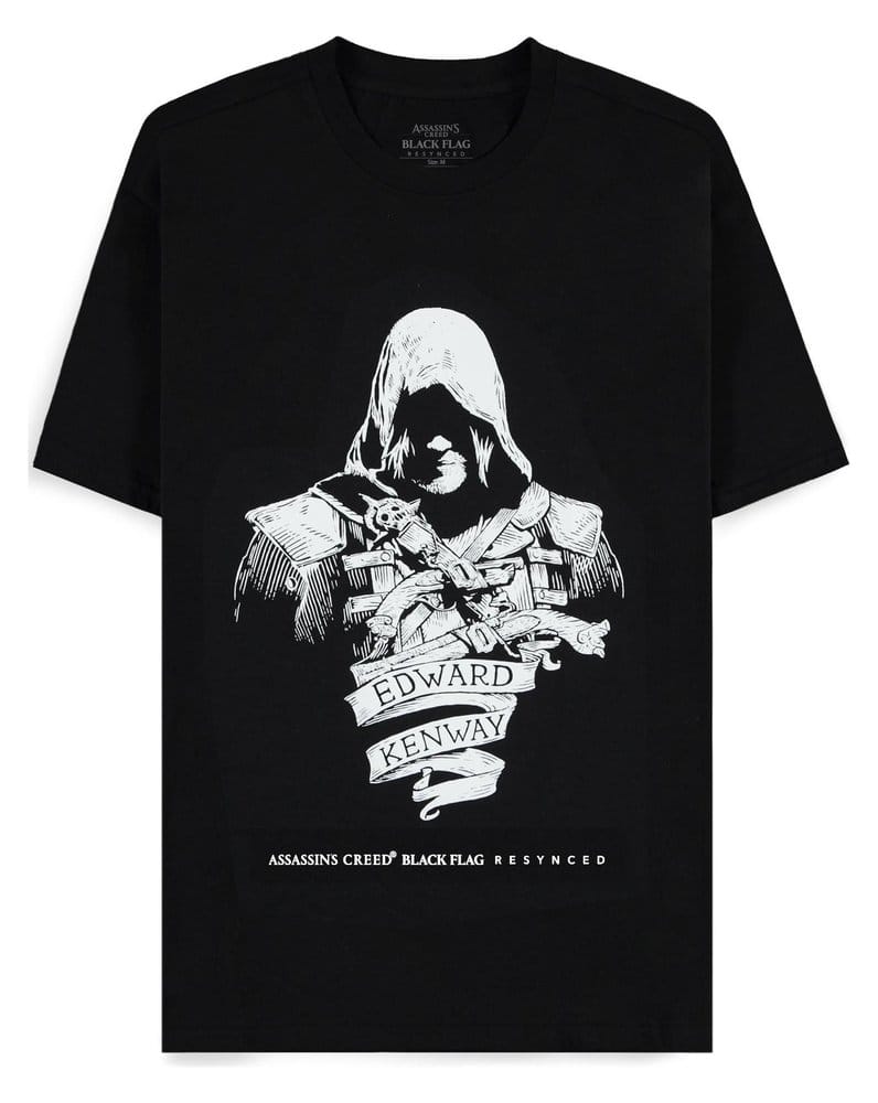 Assassin's Creed T-shirt zwarte vlag opnieuw gesynchroniseerd Edward Kenway