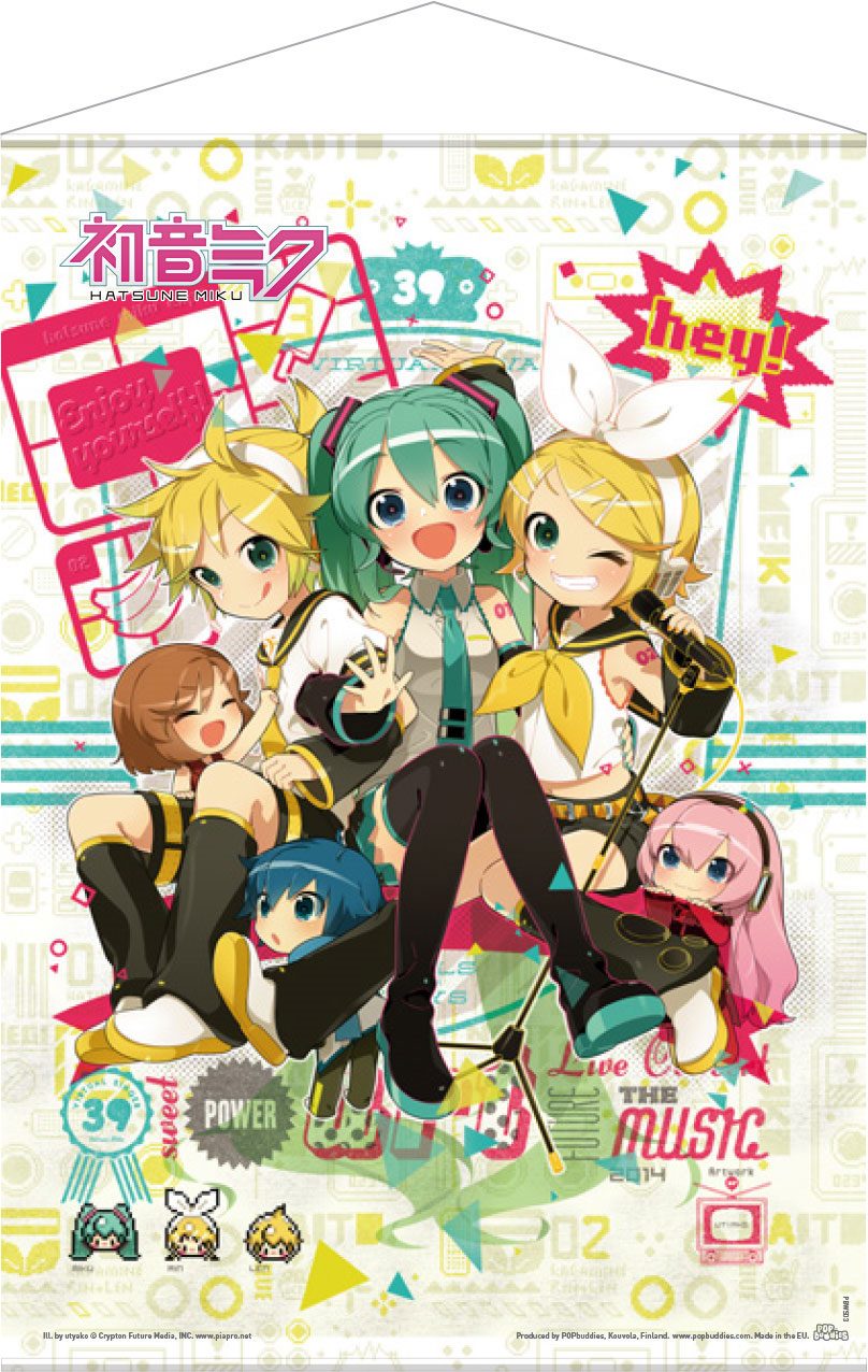 Vocaloid wallscroll hey! Piapro -tekens 50 x 70 cm