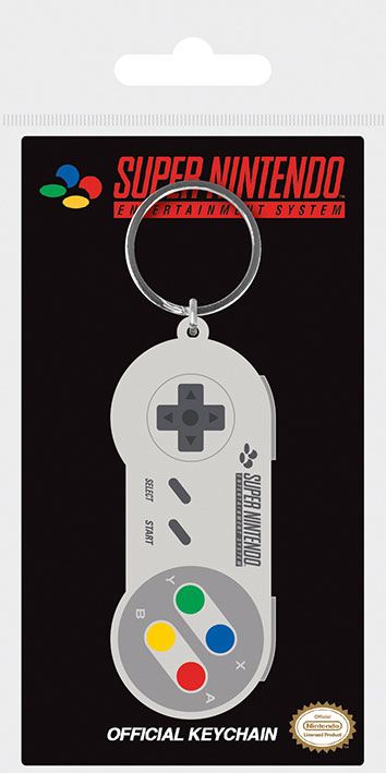 Nintendo rubber sleutelhanger SNES -controller 6 cm