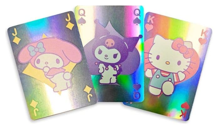 Sanrio speelkaarten Hello Kitty & Friends Cupcake Frans passend dek holografisch