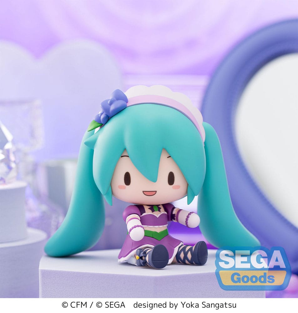 Character Vocal Series 01: Hatsune Miku Fuwa Petit Chibi-figuur Hatsune Miku x Love en Berry Verkleed je en dans! Glinsterend Paars 8 cm