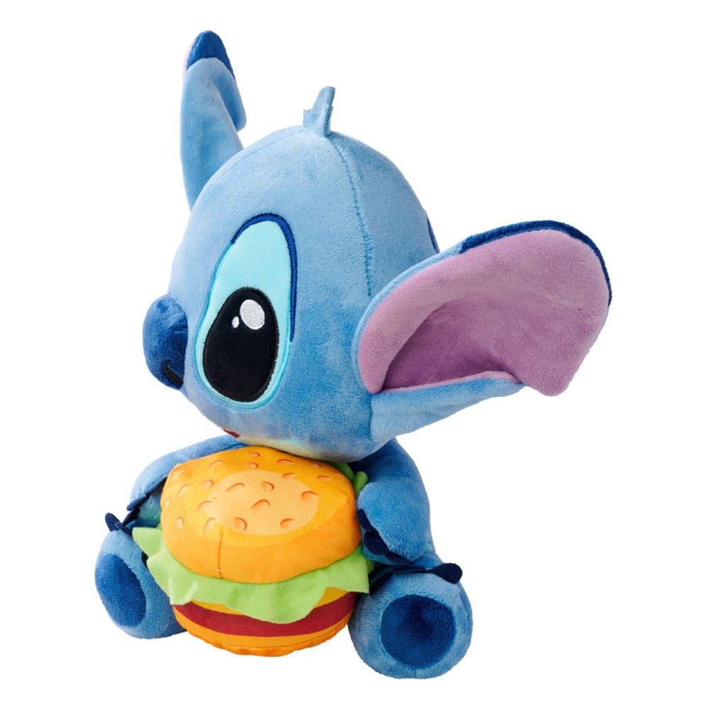 Lilo & Stitch Plush figuursteek met hamburger 25 cm