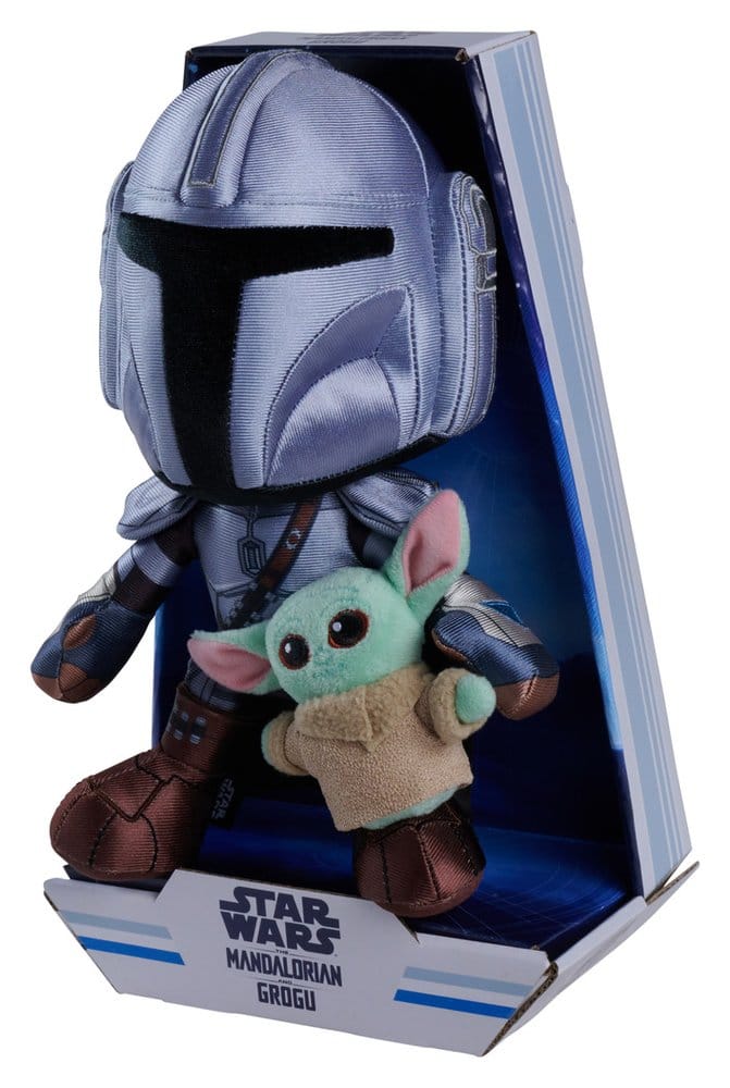 Star Wars Mandalorian Pluche Figuur Mandalorian & Mini Grogu 25 cm