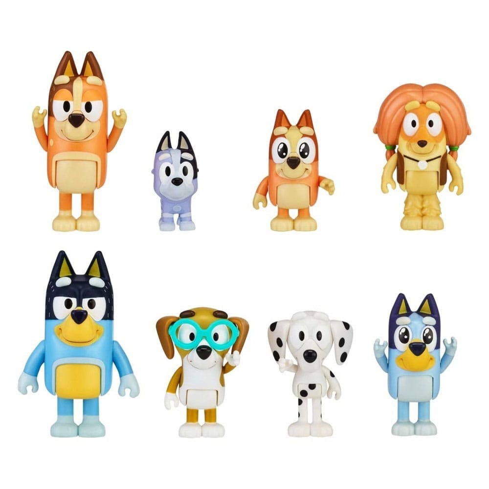 Bluey Action Figures 8-Pack