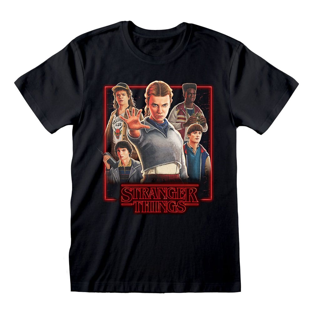 Stranger Things T-Shirt-personages in gloeiende doos