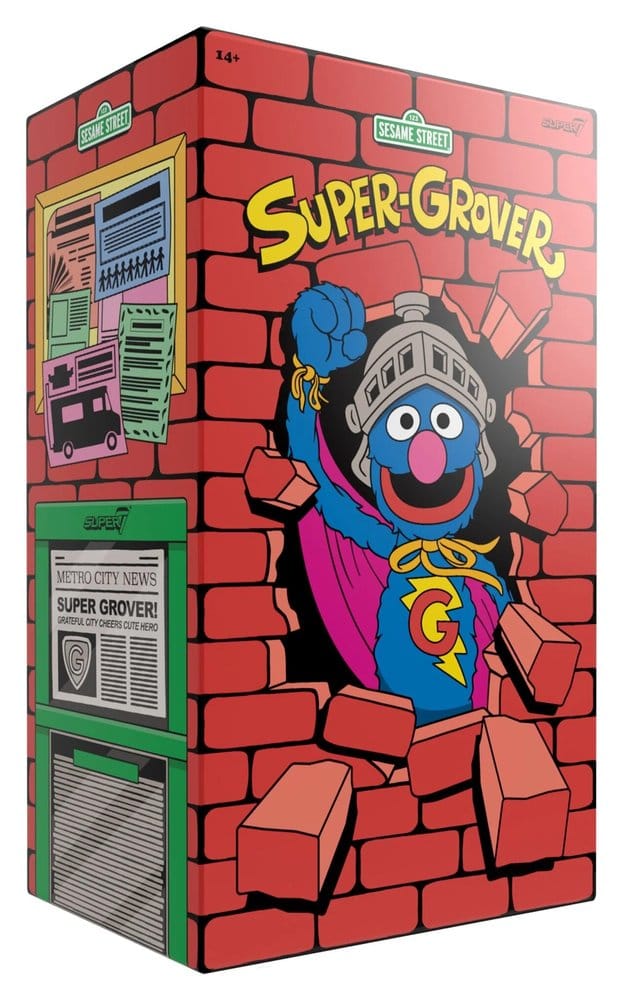 Sesamstraat supersize vinylfiguur Super Grover 36 cm