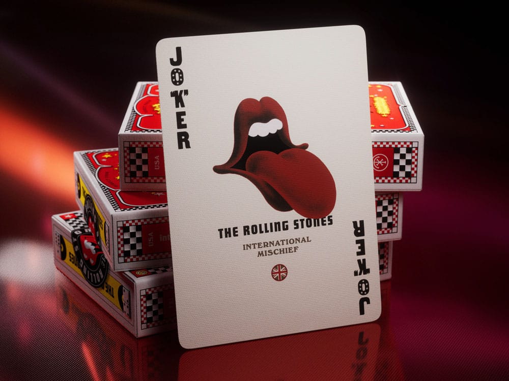 De rollende stenen spelen kaarten