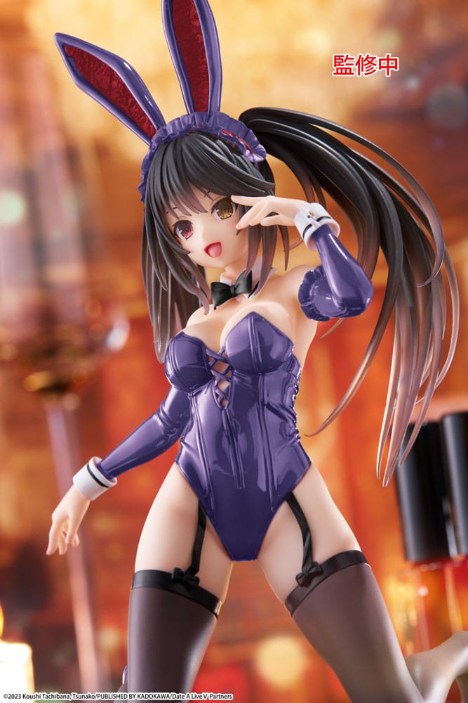 Datum Een Live V PVC Standbeeld Desktop Leuke Figuur Kurumi Tokisaki Bunny Ver. Vernieuwing 13 cm