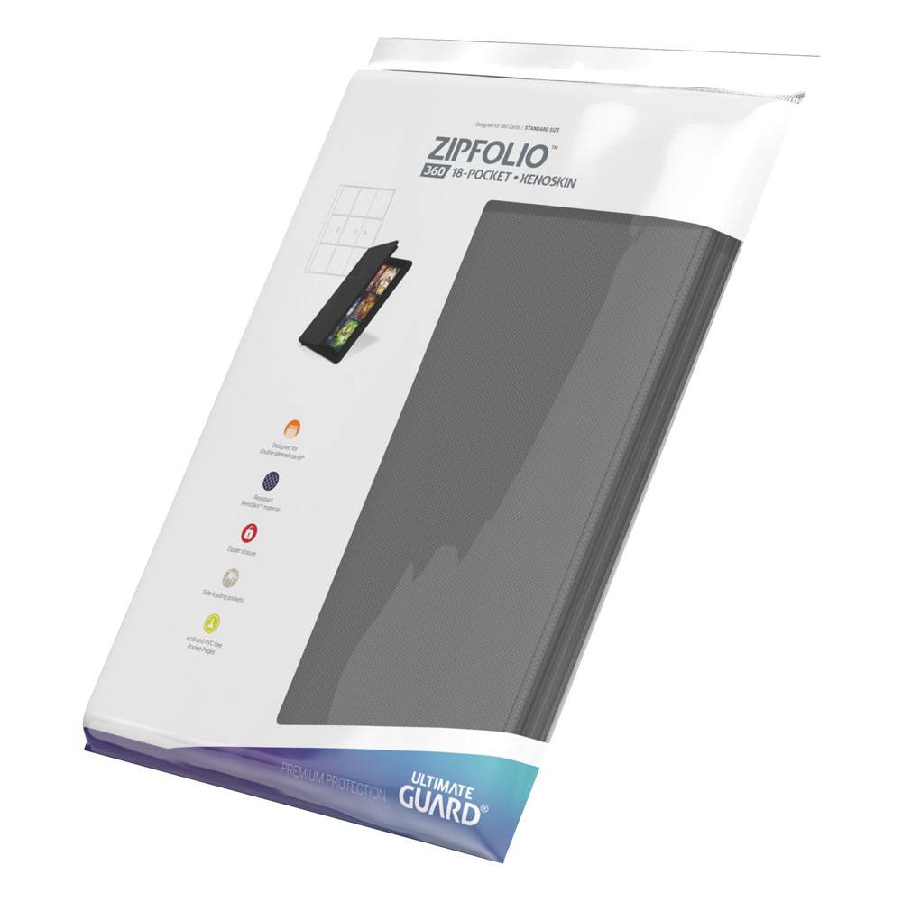 Ultimate Guard Zipfolio 360 18 -Pocket Xenoskin - Gray