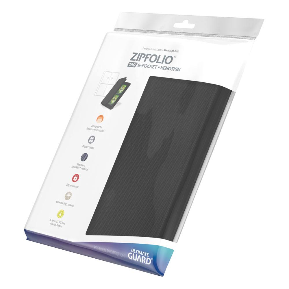 Ultimate Guard Zipfolio 160 8 -Pocket Xenoskin - Black