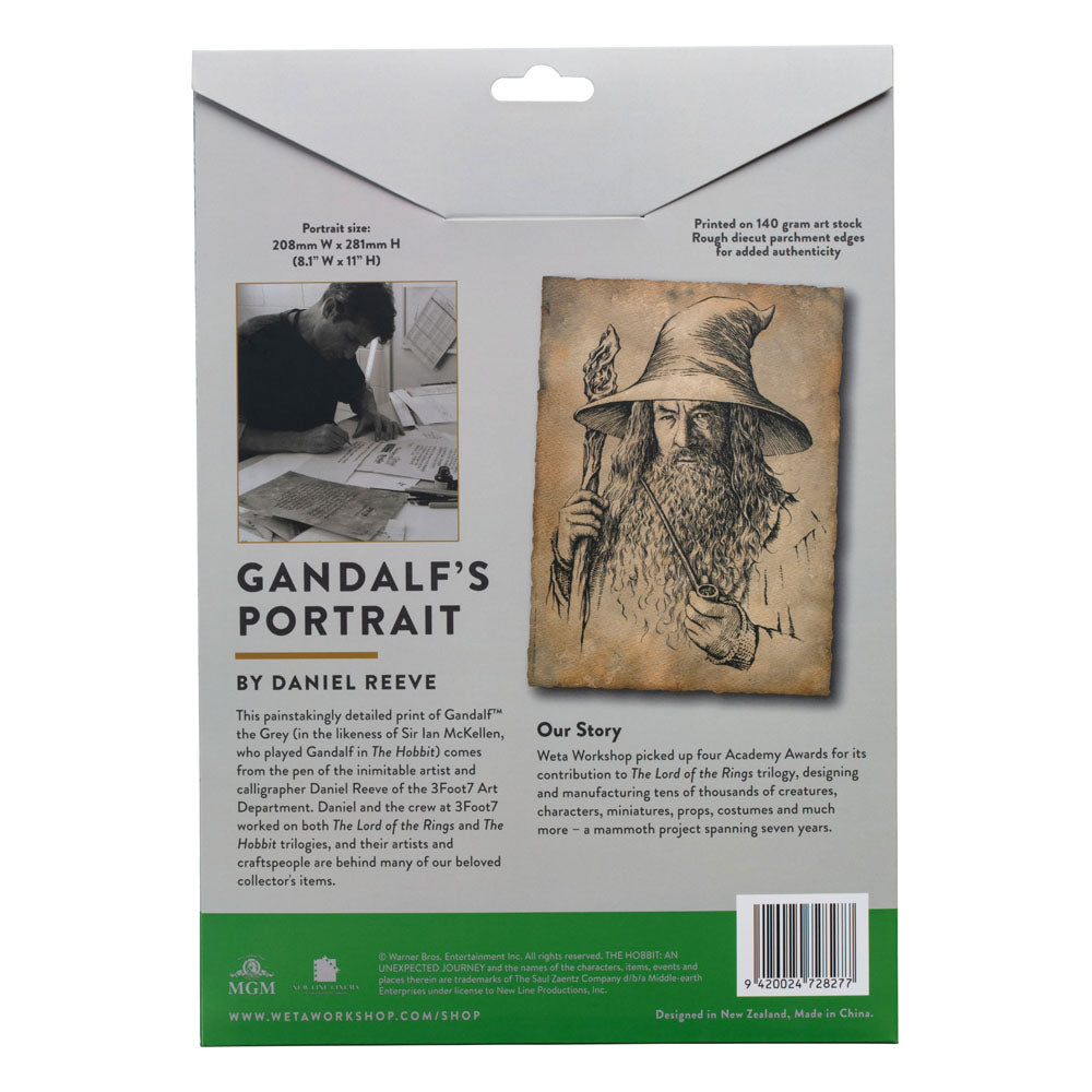 The Hobbit Art Print Portret van Gandalf The Gray 21 x 28 cm