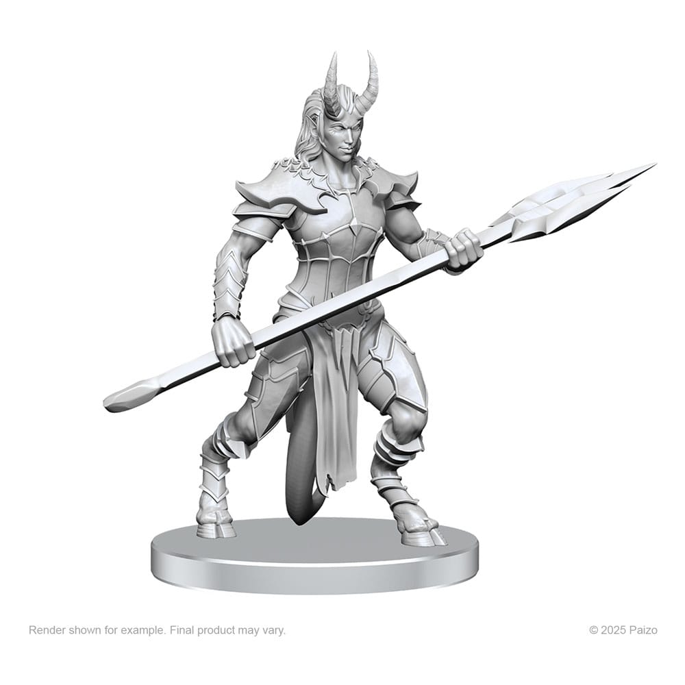 Pathfinder Deep Cuts ongeverfde miniaturen Vordine (Infanterie Duivel) & Pitborn Rogue