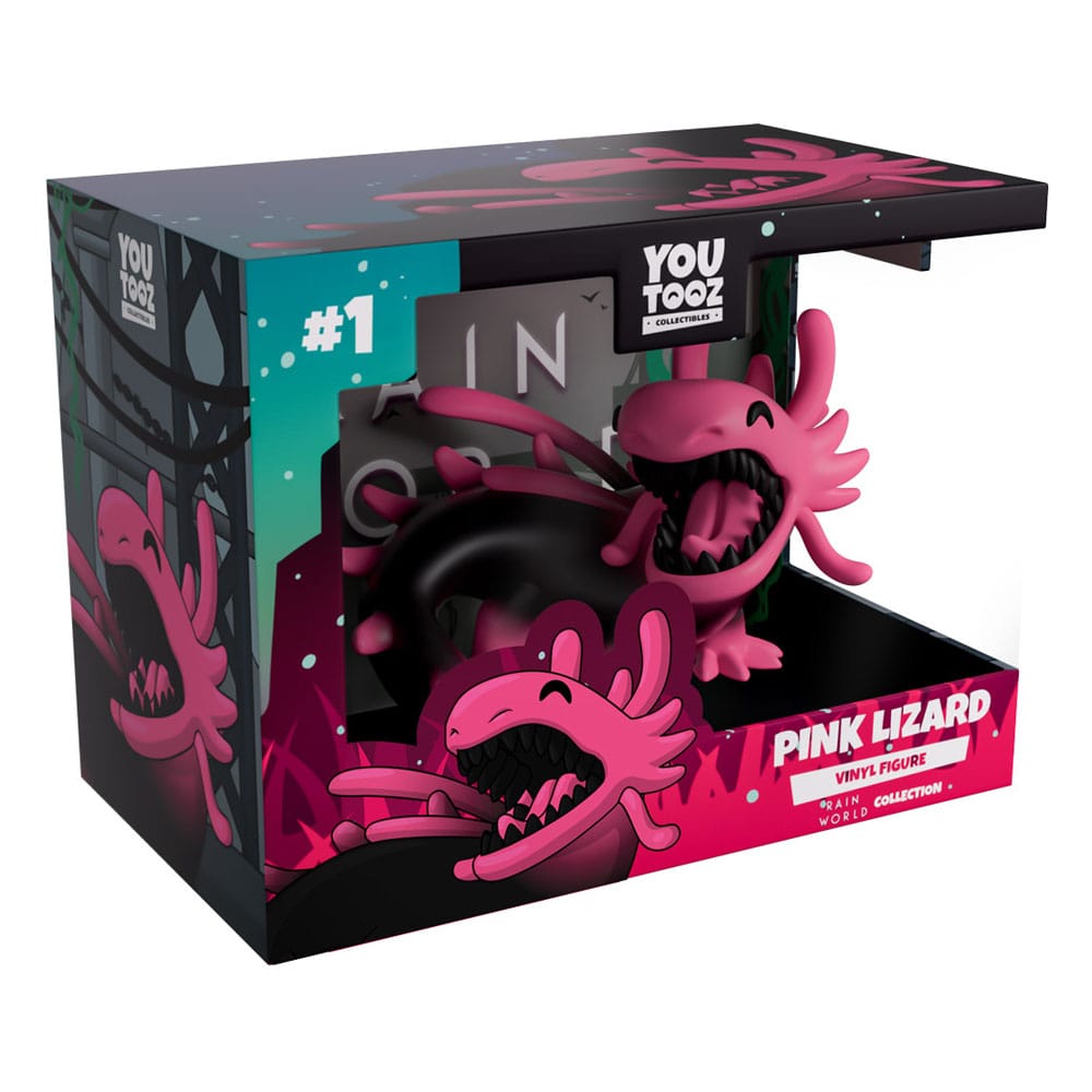 Regenworld vinyl figuur roze hagedis 8 cm