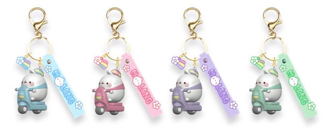 Molang Scooter-serie sleutelhanger met handriemdisplay (12)
