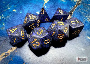 Dobbelsteenset Spec Poly Gold Cobalt (7)