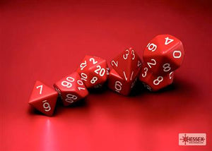 Dobbelsteenset Opa Poly Rood/Wit (7)