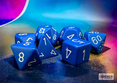 Dobbelsteenset Opa Poly Blauw/Wit (7)