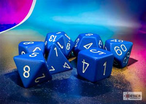 Dobbelsteenset Opa Poly Blauw/Wit (7)