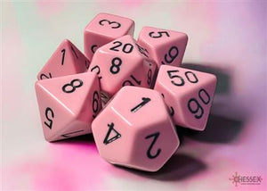 Dobbelsteenset Opa Poly Pastel Roze/Zwart (7)