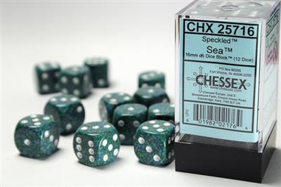 Dobbelsteenset Spec 16mm Sea D6 (12)