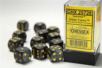 Dobbelsteenset Spec 16mm Urban Camo D6 (12)