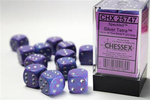 Dobbelsteenset Spec 16mm Zilver Tetra D6 (12)