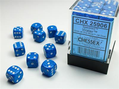 Dobbelsteenset Spec 12mm Water D6 (36)