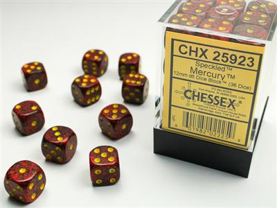 Dobbelsteenset Spec 12mm Mercury D6 (36)