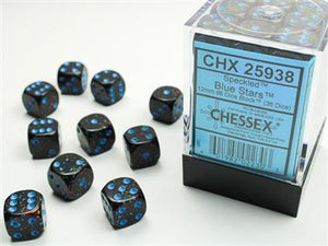 Dobbelsteenset Spec 12mm Blauwe Sterren D6 (36)