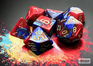 Dobbelsteenset Gemi Poly Blauw-Rood Goud (7)