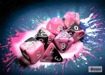 Dobbelsteenset Gemi Poly Zwart-Roze Wit (7)
