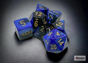 Dobbelsteenset Gemi Poly Zwart-Blauw Goud (7)