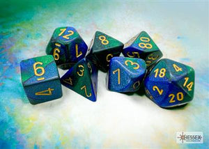 Dobbelsteenset Gemi Poly Blauw-Groen Goud (7)