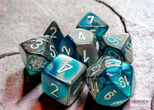 Dobbelsteenset Gemi Poly Steel-Teal White (7)